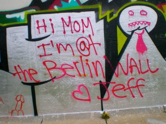 Jeff was at the Berlin Wall